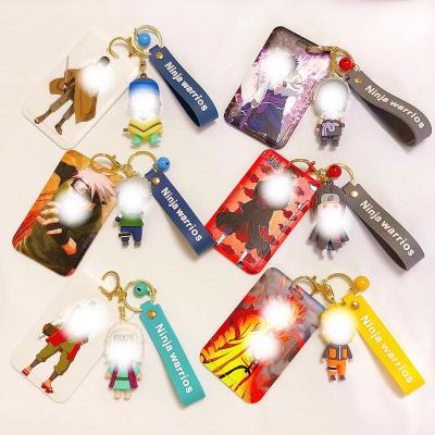 China Cartoon Anime Customize Narutos Ninja 3d Design Ultimate Soft PVC Rubber Silicone Key Chain Card Holder for sale