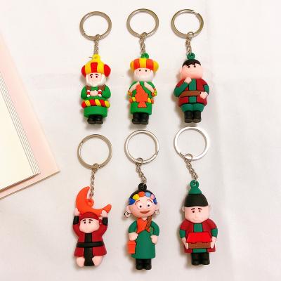 China Anime Promotion Bag Cartoon Figure Cartoon PVC Rubber Key Chain Creative Arabic Gift Pendant for sale