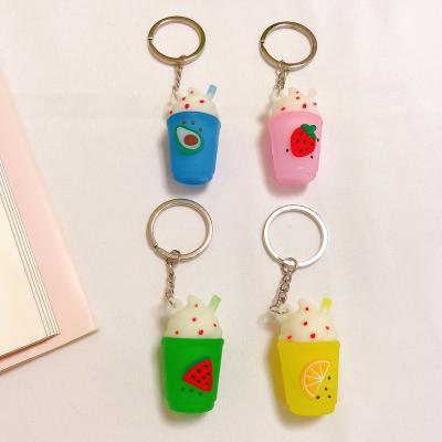 China Creative Promotion Pendant Gift Bag Ice Cream Toy Cartoon Anime Cartoon PVC Rubber Key Chain for sale