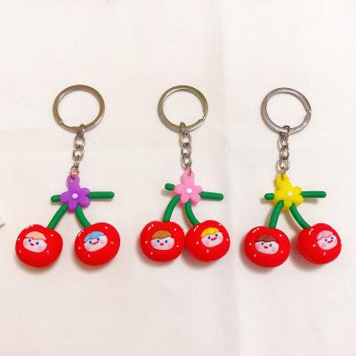 China Creative Gift Pendant Fruit Promotion Bag Cartoon Anime Cartoon C PVC Rubber Key Chain for sale