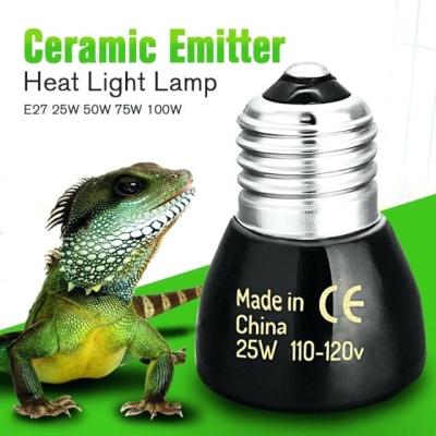 China Reptile Heat Lamp Heat Emitter Ceramic Infrared Ceramic Lamp Bulb for Reptile Pet Brooder AC220V for sale