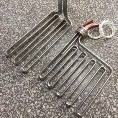 China SS304 Oil Fryer Tubular Electric Deep Immersion Heater Heating Element for sale