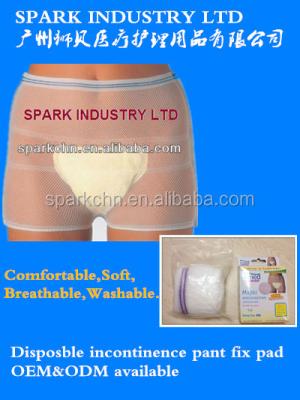 China Polyester/Spandex Wholesale Dubai Market Medical Healthy Incontinence Disposable Panties for sale