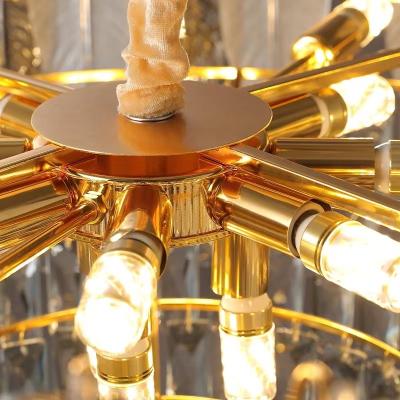 China Crystal Chandelier Wholesale Modern Gold Small Glass Plating Chandelier Decoration Bedroom Chandelier Lighting Popular Lighting for sale