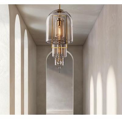 China Custom American Modern Factory Home Living Room LED K9 Glass Pendant Lighting Brass Chandelier for sale