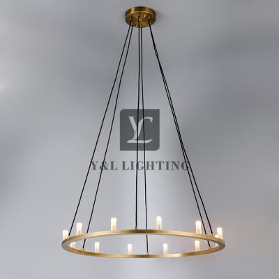 China Modern Warm Style Chandelier Design Simple Circular Simple Linear Modern Bedroom Dining Room Living Room for sale