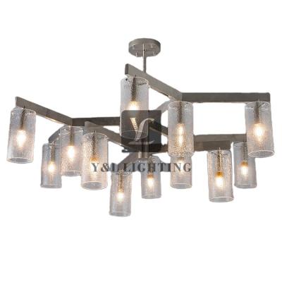 China Modern Modern Chandelier LED Chandelier Lamp Hanging Metal + LED Glass Chandelier Suitable For Kitchen Living Room Study Bedroom for sale