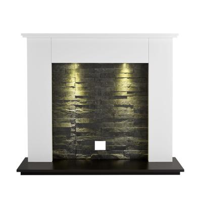 China China Contemporary Indoor White Marble Modern Decorative Mantel Appearance Electric Fireplace Surround for sale