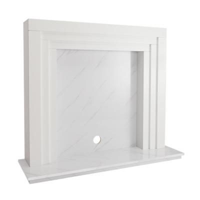 China Contemporary Luxury Appearance Freestanding Surround Set White Mantels Prices Marble Fireplace Surround From China for sale