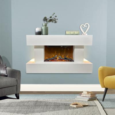 China Log Effect Factory Price Smart Fireplace 3 Side Wall Mounted Electric Fireplace TV Stand for sale