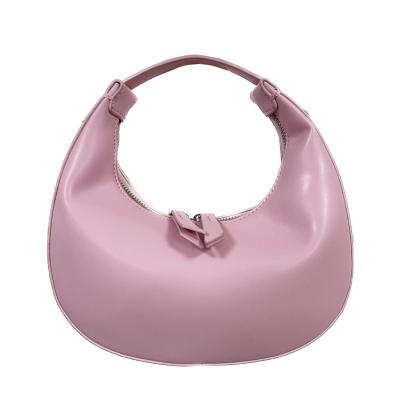 China 2023 new style half moon sling bag PORTABLE leather shoulder bag women luxury ladies handbag for sale