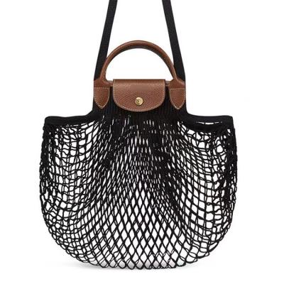 China Other New Arrive Woven Mess Tote Bag 2023 Large Capacity Hollow Out Handbag Women Shoulder Bags for sale