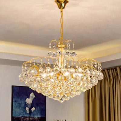 China Modern Hot Selling Chrome Crystal Pendant Hotel Wedding Hall Lobby Luxury Light Fashionable European Style Dining Room Bedroom Lamp for sale