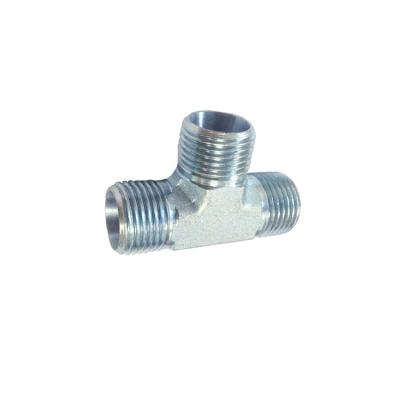 China AC Carbon Steel Hydraulic Hose Male Tee Fittings Equal for sale