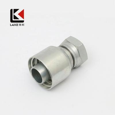 China 20411Y DIN Carbon Steel Light Swivel Straight One Piece Crimp Hose Hydraulic Fit Coupler Parker 1CA43 for sale