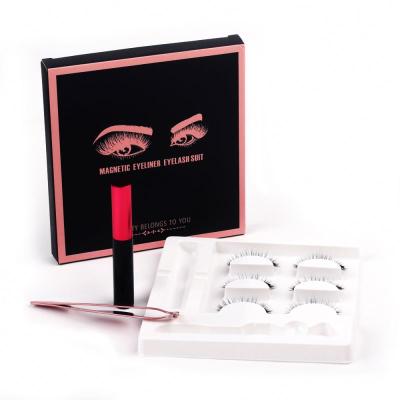 China 3D Mink Eyelashes Natural False Waterproof Long Eyeliner Magnetic Eyeliner Lashes Liguid for sale