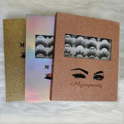 China Perfect Radian and Natural Curl Mytingbeauty Create Your Own Brand 3D Silk Lashes Custom Lash Book Packaging Lash Book for sale