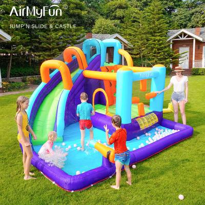 China Multifunctional Top Quality Water Game Toys Inflatable Jump Bounce Castle With Water Slide for sale