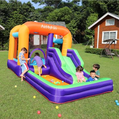 China Airmyfun Kids Family Party Inflatable Jumping Ball Castle Kids Indoor Small Pool Slide Inflatable Bounce House for sale