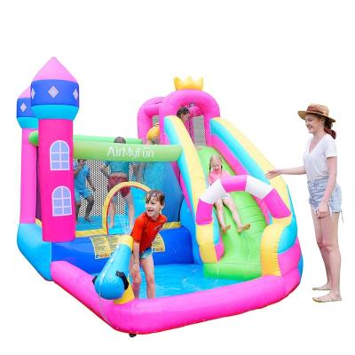 China 420D+840D PVC Fabric Airmyfun CE Bouncing Moon Bounce Moonwalks Juegos Inflatable Castle For Sale for sale