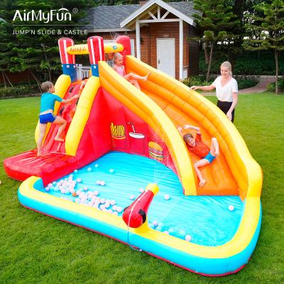 China Kid Party Game Water Gun Castle Bouncy House Outdoor Jumping Inflatable Bouncer Slide+Jump House Airmyfun Hot Sale High Quality New Design for sale