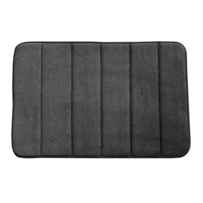 China Sustainable Velvet Bath Mat Non Slip Bath Rug Thick Memory Foam Soft To Dry Floor Cover Mats for sale