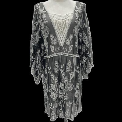 China Anti-Static V-Neck Long Sleeve Printing Shirt Dress Without Belt for sale