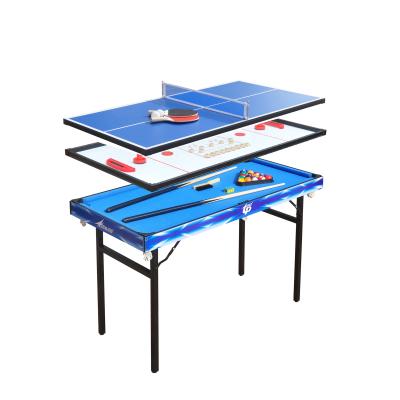 China MDF 4in1Folding Tabletop Game Table Pool Table/Hockey/Tennis Multi Games TM-4806/Shuffleboard for sale