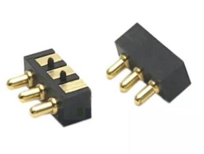 China 2.54mm Vrouwelijke POGO Pin Connector 3 Speld 2.5mm Hoogte SMT Mannelijke 1A Te koop