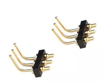 China 3V Brass Plated Right Angle POGO Pin Male Header Surface Mount Pogo Pins for sale