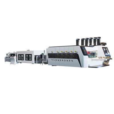 China Factory Zhenhua Carton Box Making Machine Flexo Printer Die Cutter Slotter Folder Gluer Tying Linkage Line for sale