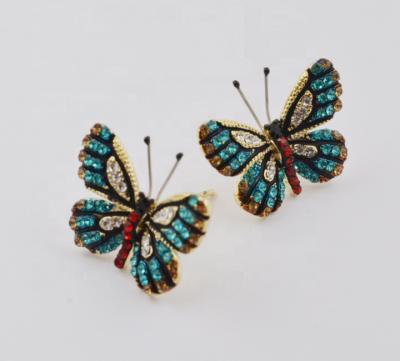 China Fashion Cute Shape Earrings Cheap Wholesale Customized Silver Butterfly Jewelry for sale