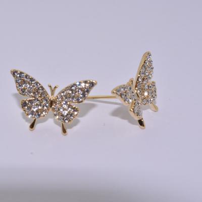 China TRENDY high quality 925 Sterling Silver Earring Butterfly shaped studs earring from silver jewelry maker for sale