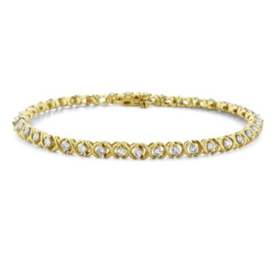 China TRENDY Hot Sale Fashion Tennis Bracelet, 925 Sterling Silver 14k /18k Gold Plated Jewelry for sale