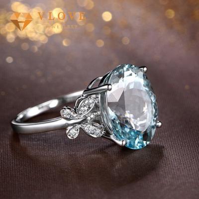 China 2021 TRENDY Latest Fashion Classic Accessories Jewelry Sapphire Women Rings Silver Rings for sale