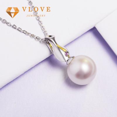 China CLASSIC Silver Jewelry Pearl Pendant 925 Sterling Silver Necklace for sale