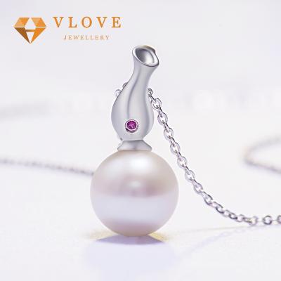 China VLOVE Charming CLASSIC Famous Silver Jewelry Pearl Jewelry Pendant 925 Sterling Silver Necklace for sale