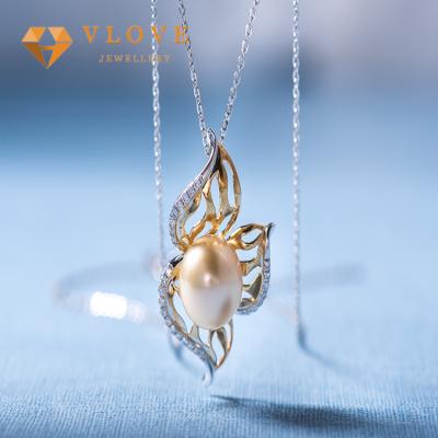 China CLASSIC Wholesale Fashion 925 Sterling Silver Freshwater Pearl Pendant Necklace For Women for sale