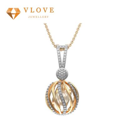 China Wholesale CLASSIC Sterling Silver Bridal Necklace Designs Fashion Ball Pearl Cage Chain Necklace for sale