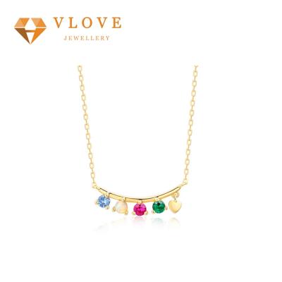 China New Design Cute Fashion Personality Jewelry Dangling Silver Gemstone 925 Necklace for sale