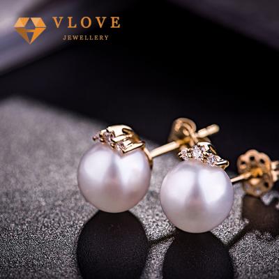 China 2017 high quality fashion CLASSIC silver pearl stand con set jewelry earrings from China supplier for sale