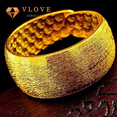 China CLASSIC Latest Fashion Simple Mens Gold Ring Designs Jewelry 22K Gold Ring for sale