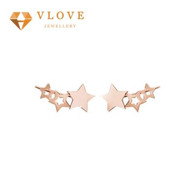 China Fashionable Women's 14K Gold Jewelry Cute Star Shape Designs High Quality Stud Earrings for sale