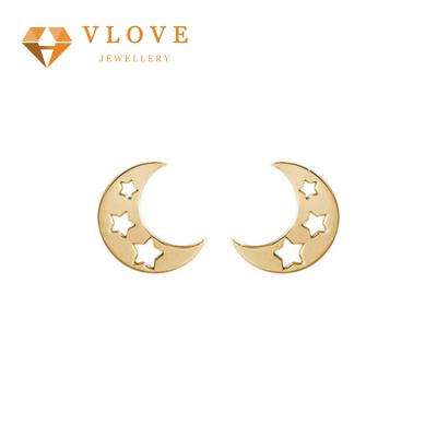 China CLASSIC High Quality Custom Design Wholesale 14k Gold Jewelry Wedding Stud Earrings for sale