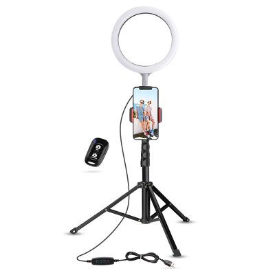 China Best Selling Amazon Ring Light, 8 inchPhone ABS Selfie Led Photographic USB Phone Selfie Ring Light With Tripod Circle Stand for sale