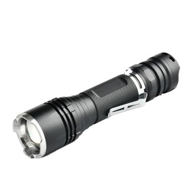 China Whole Sale Rechargeable Super Bright Adjustable Focus LED Zoomable Camping Tactical Flashlight for sale