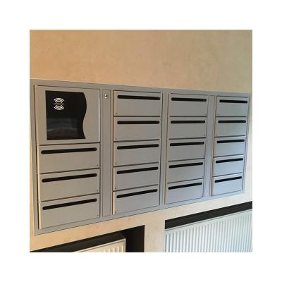 China Pin Code Rfid Card Access Electronic Mailbox Apartment Steel Outdoor Automatic Mailboxes Lock Supply for sale