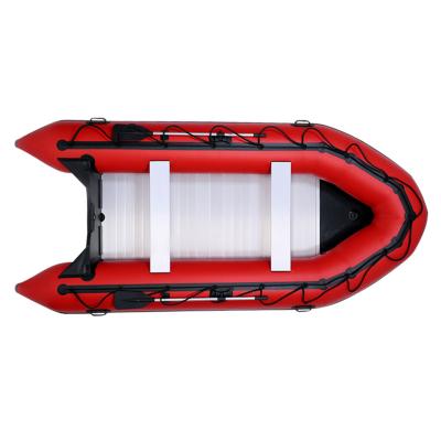 China River One Person 2.7m Hull Hovercraft 9ft Mat Aluminum Inflatable Boat With Air Fishing Rowing Foldable Floor for sale