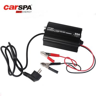 China Emergency 3 Stage Car Battery Charger 12V 20A Electric Protections for sale