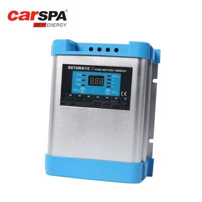 China 25A 24V 7 Stage Battery Charger With Digital Display Overheat Protection for sale